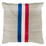 Safavieh Torrance Cowhide 20X20 Pillow, PLS229 - Grey/White/Red/Blue