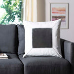 Safavieh Tinsley Cowhide 20X20 Pillow , PLS238 - White/Silver