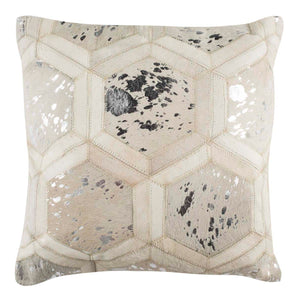 Safavieh Maggie Metallic Cowhide 20X20 Pillow, PLS242