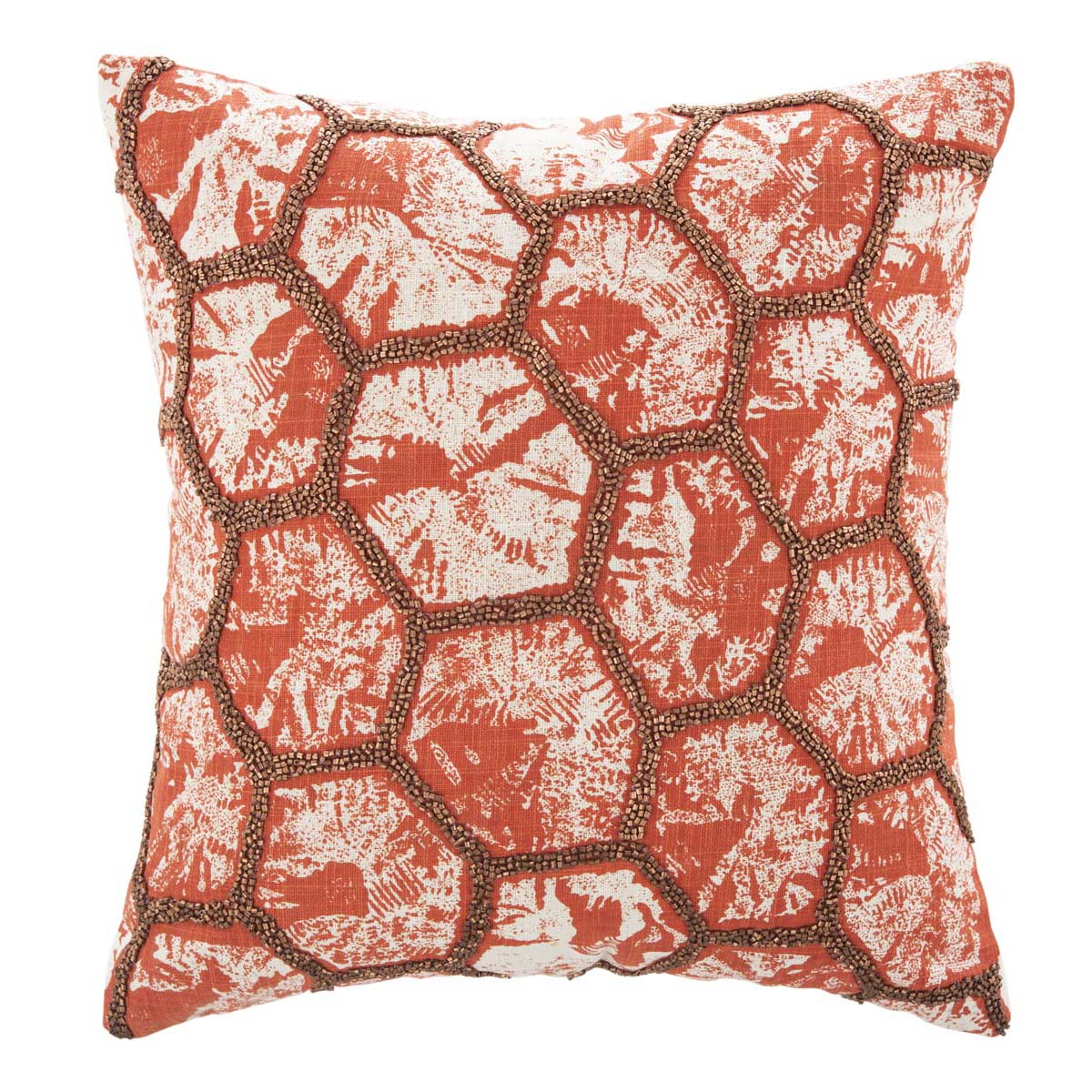Safavieh Falla Pillow , PLS2506 - Orange/White