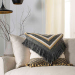 Safavieh Elettra 20 Pillow , PLS304 - Charcoal/Gold