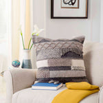 Safavieh Gareth 20 Pillow , PLS306 - Charcoal/Silver