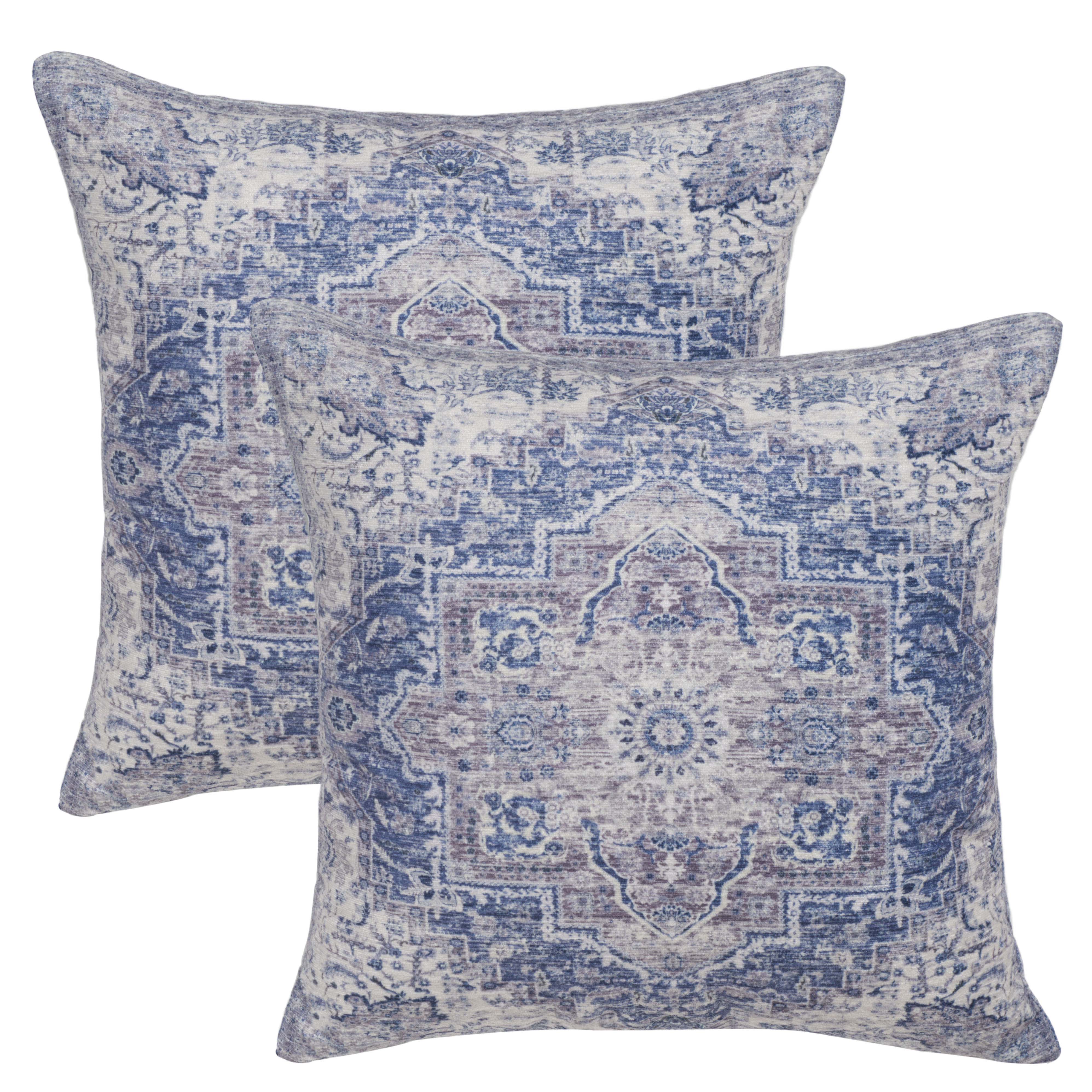 Safavieh Zeru Pillow , PLS4508 - Blue / Beige