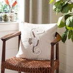 Safavieh Sanden Seahorse Pillow , PLS7015 - Natural