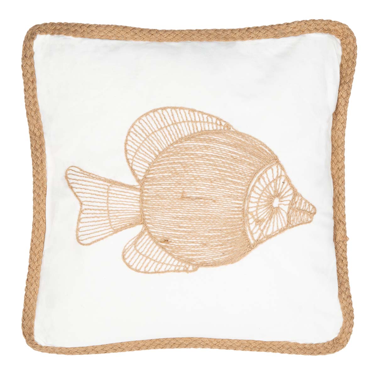 Safavieh  Nilam Fish Pillow , PLS7019 - Natural