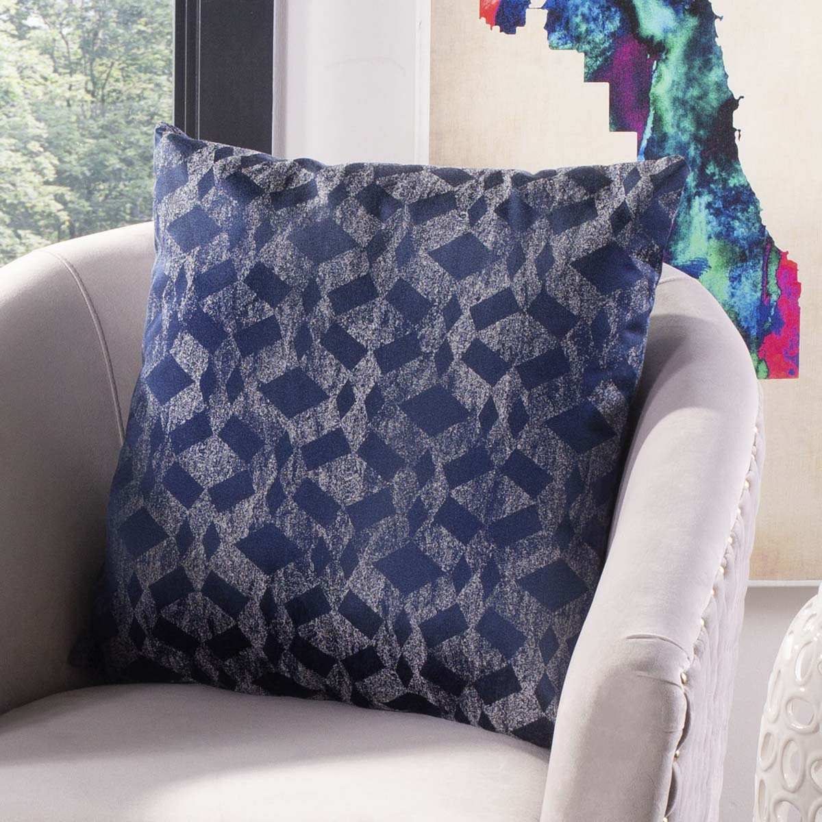 Safavieh Rayen Pillow , PLS7069 - Dark Blue