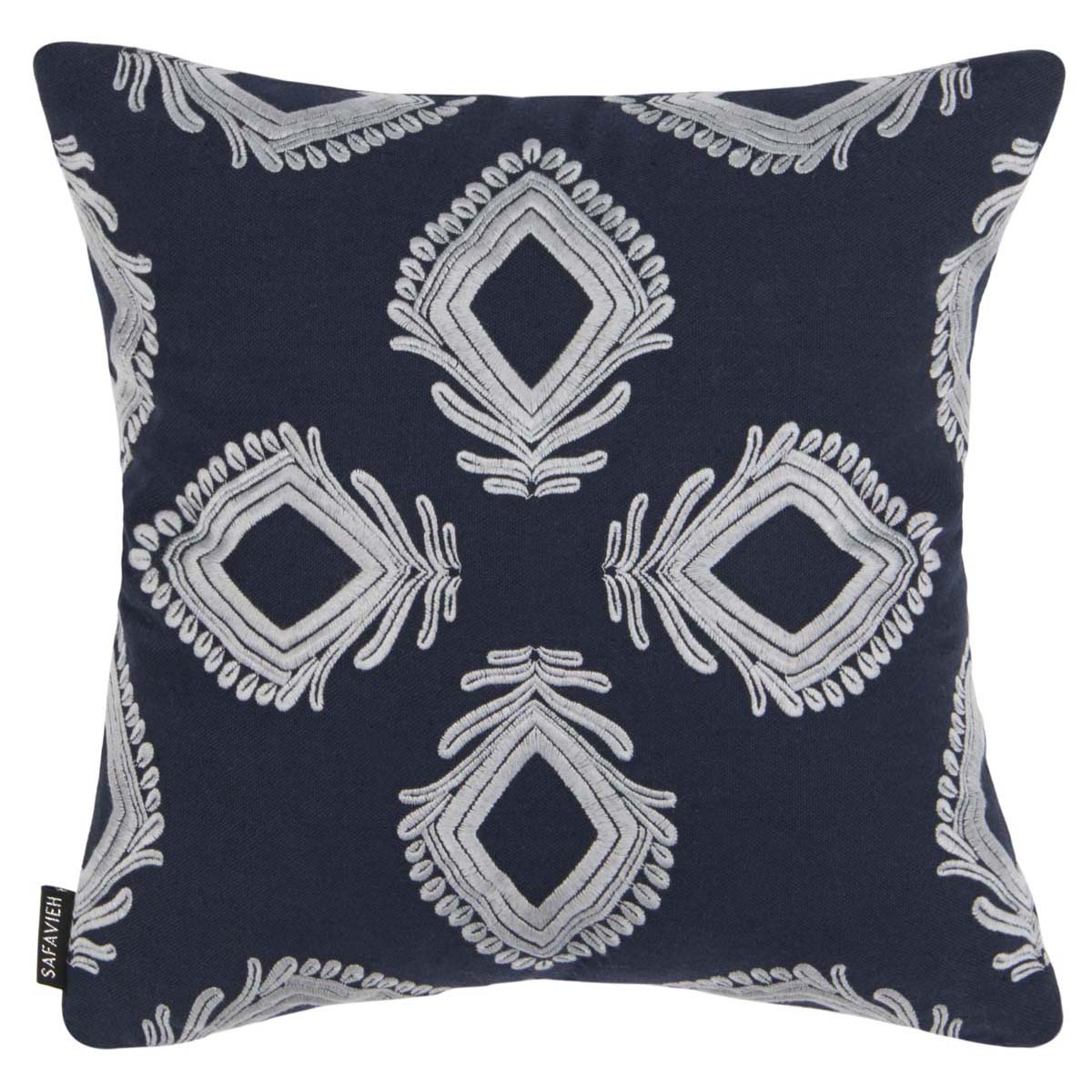 Safavieh Blossom Pillow , PLS7082 - Navy/Periwinkle