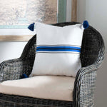 Safavieh Orlanda Pillow , PLS7089 - White/Navy