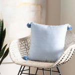 Safavieh Sidney Pillow , PLS7095 - Blue/White