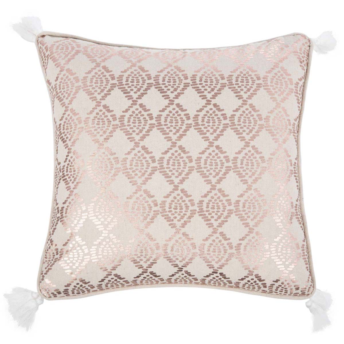 Safavieh Remis Pillow , PLS7100 - Rose Gold/White