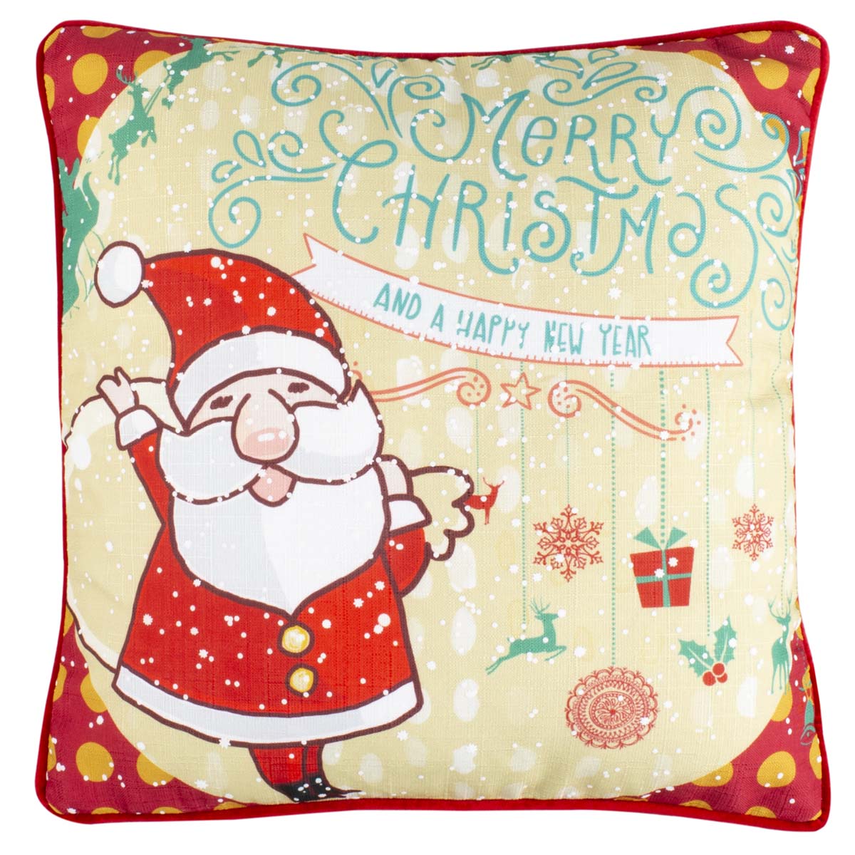 Safavieh Neve Pillow , PLS7118 - Champagne/Red