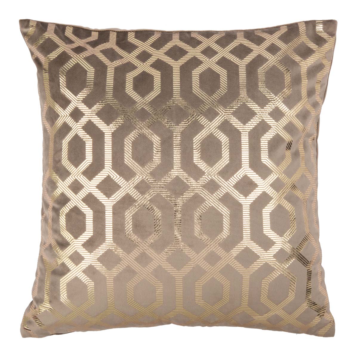 Safavieh Krema Pillow , PLS7152 - Taupe/Gold