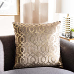 Safavieh Krema Pillow , PLS7152 - Taupe/Gold