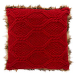Safavieh Luccia Faux Fur Pillow , PLS772 - Red