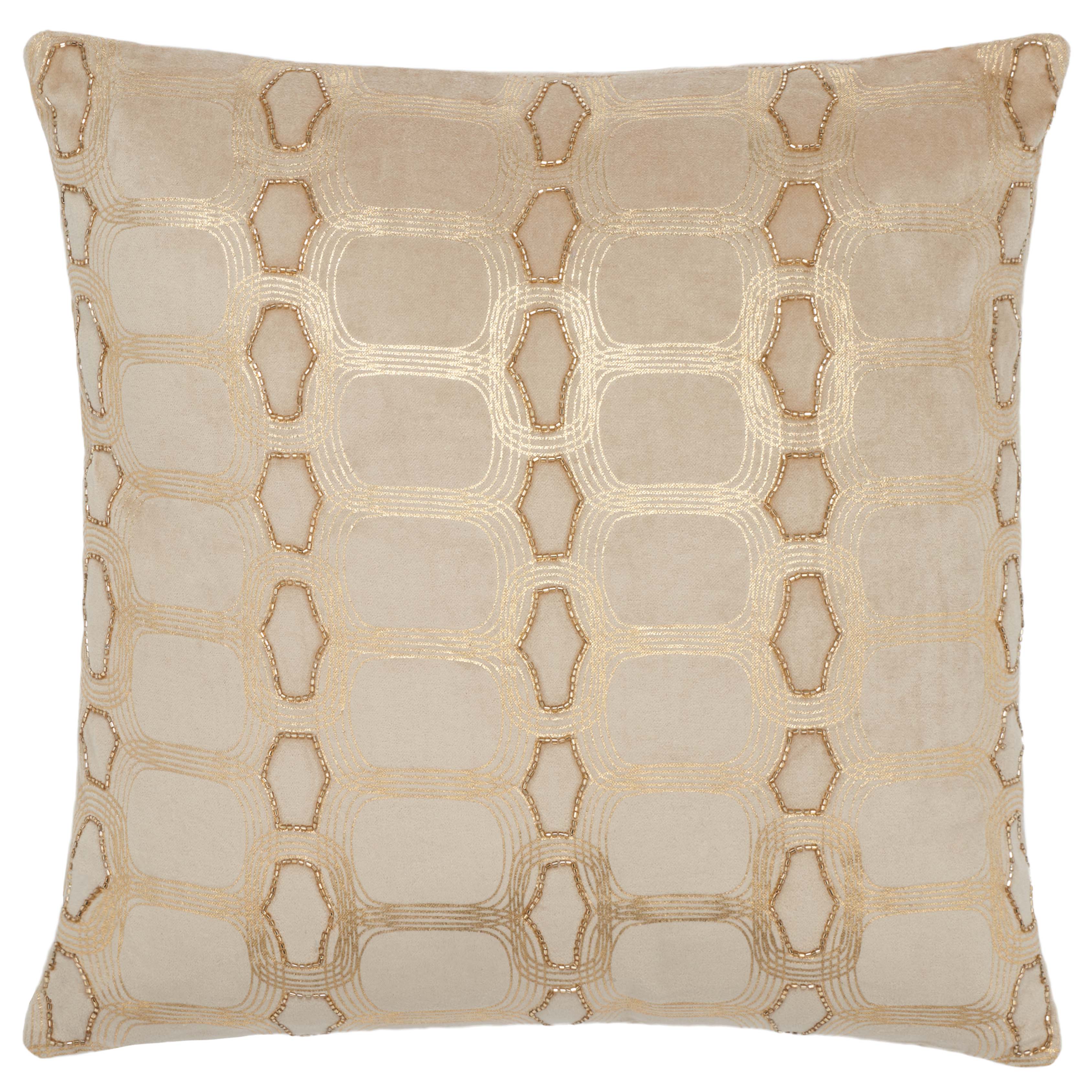 Safavieh Adalie Pillow , PLS877 - Beige / Gold