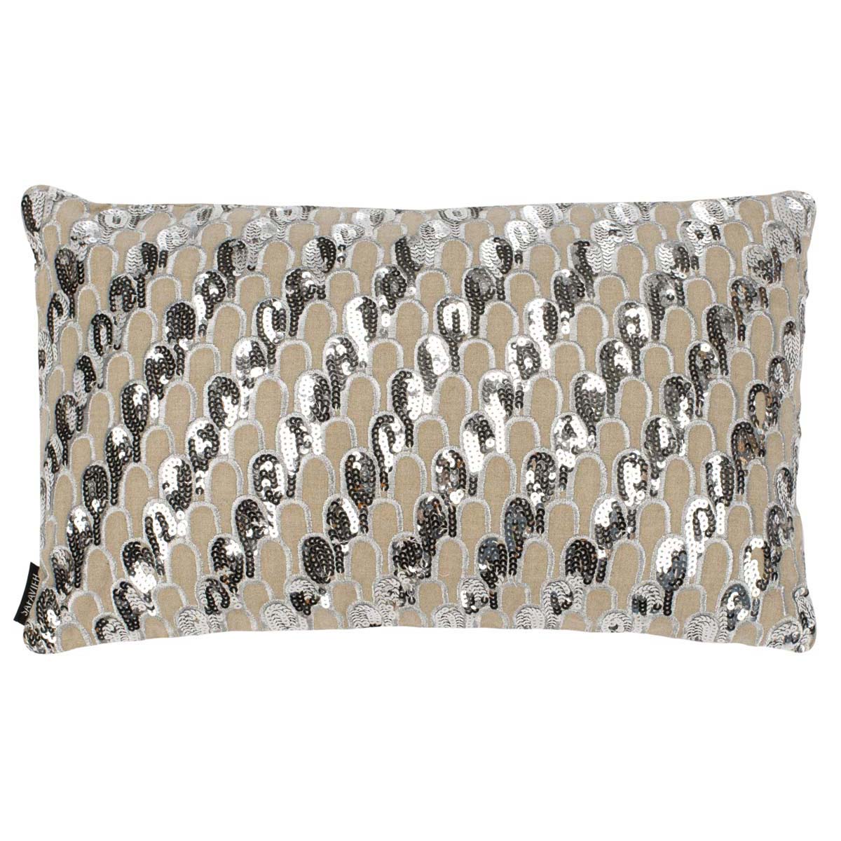 Safavieh Angelien Pillow Beige/Silver, PLS886 - Beige/Silver