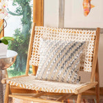 Safavieh Angelien Pillow Beige/Silver, PLS886 - Beige/Silver