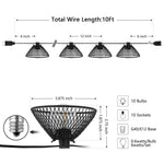 Safavieh Junia LED Outdoor String Lights , PLT4048 - Black