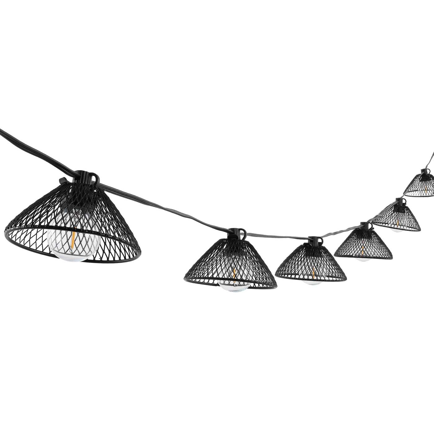 Safavieh Junia LED Outdoor String Lights , PLT4048 - Black