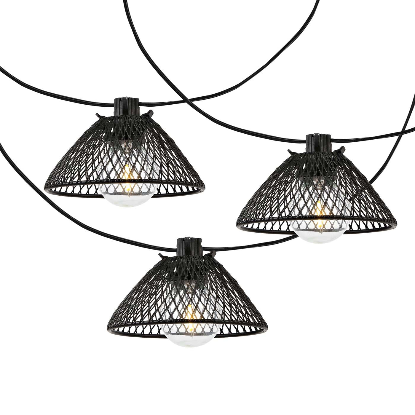 Safavieh Junia LED Outdoor String Lights , PLT4048 - Black