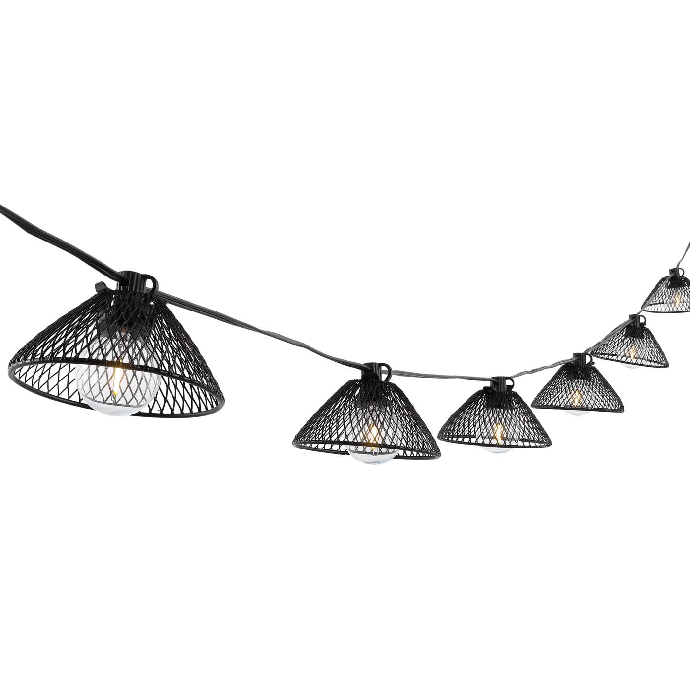 Safavieh Junia LED Outdoor String Lights , PLT4048 - Black