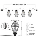 Safavieh Ellina LED Outdoor String Lights , PLT4054 - Black