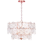 Safavieh Sia 4 Light 19 Inch Dia Adjustable Pendant , PND4001 - Clear/Copper