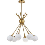 Safavieh Justine 6 Light 22 Inch Dia Adjustable Pendant , PND4002 - Brass Gold