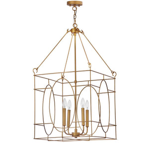 Safavieh Margot 4 Light 18 Inch Dia Adjustable Pendant, PND4004