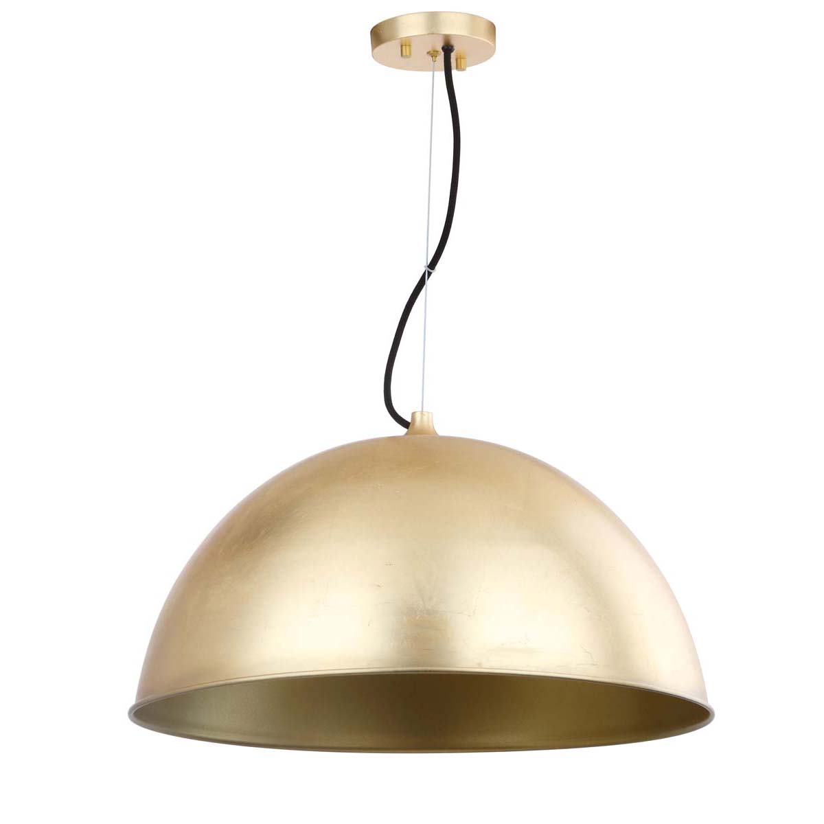 Safavieh Archer Dome 21 Inch Dia Adjustable Pendant, PND4005 - Gold Leaf