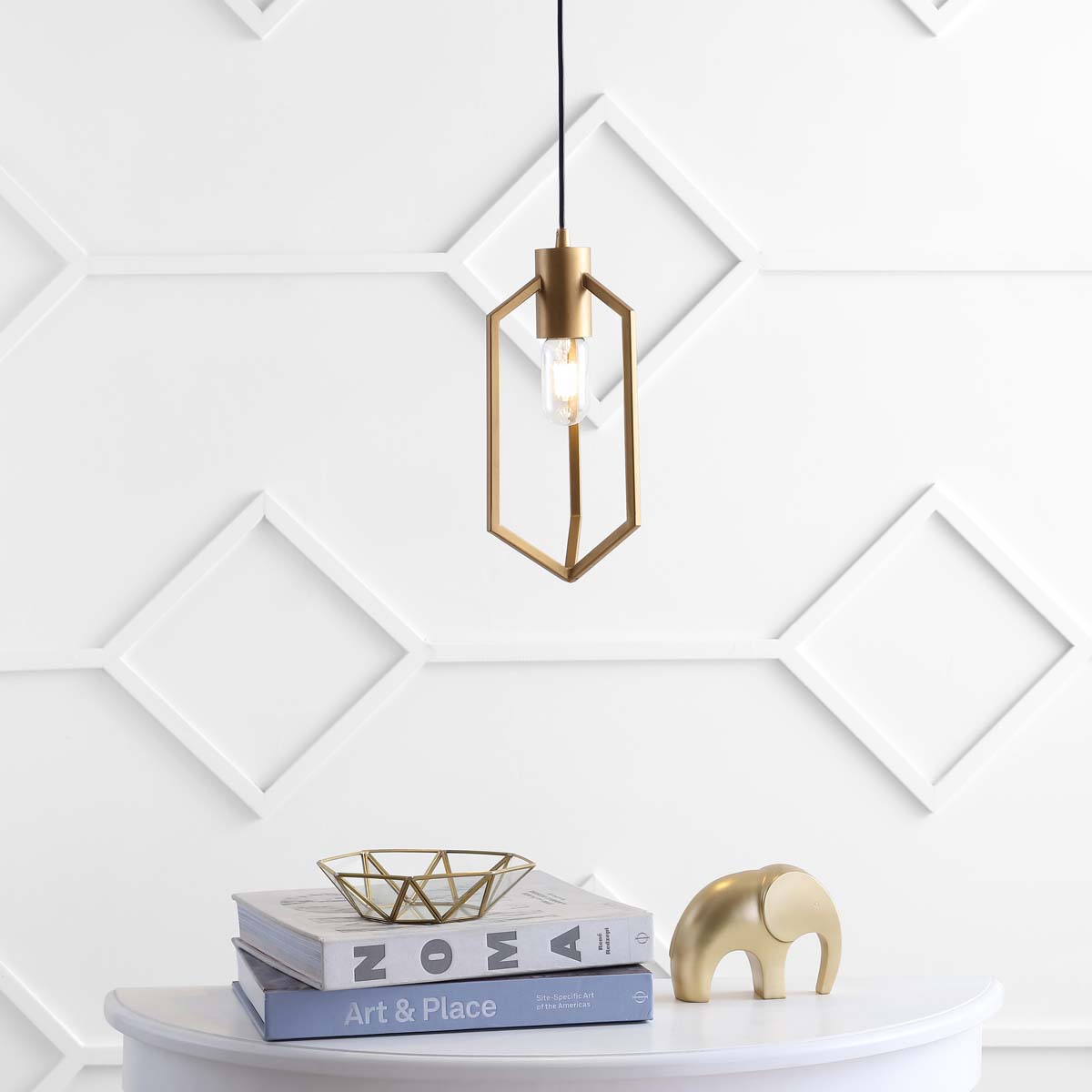 Safavieh Eastwood 6 Inch Dia Adjustable Pendant, PND4009 - Gold