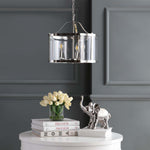 Safavieh Jude Pendant, PND4041 - Shiny Nickel/Clear