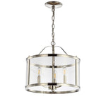 Safavieh Jude Pendant, PND4041 - Shiny Nickel/Clear