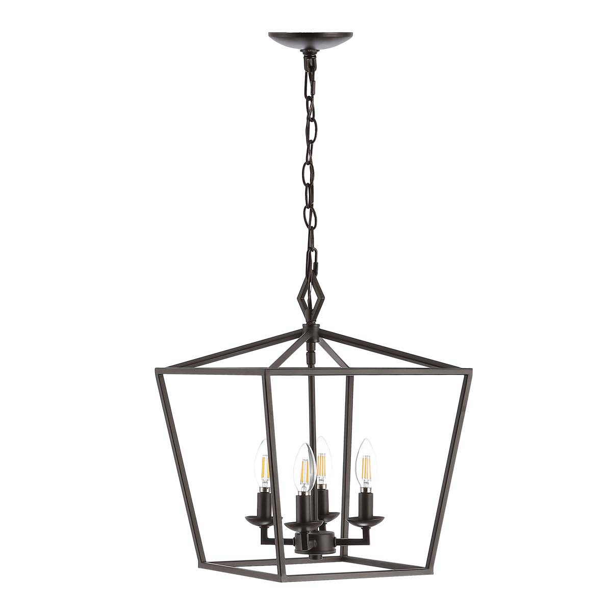 Safavieh Rosalen 4Lt Pendant, PND4086 - Oil Rubbed Bronze (Black)