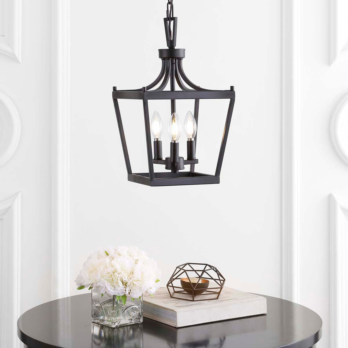 Safavieh Larton 3Lt Pendant, PND4089 - Oil Rubbed Bronze (Black)