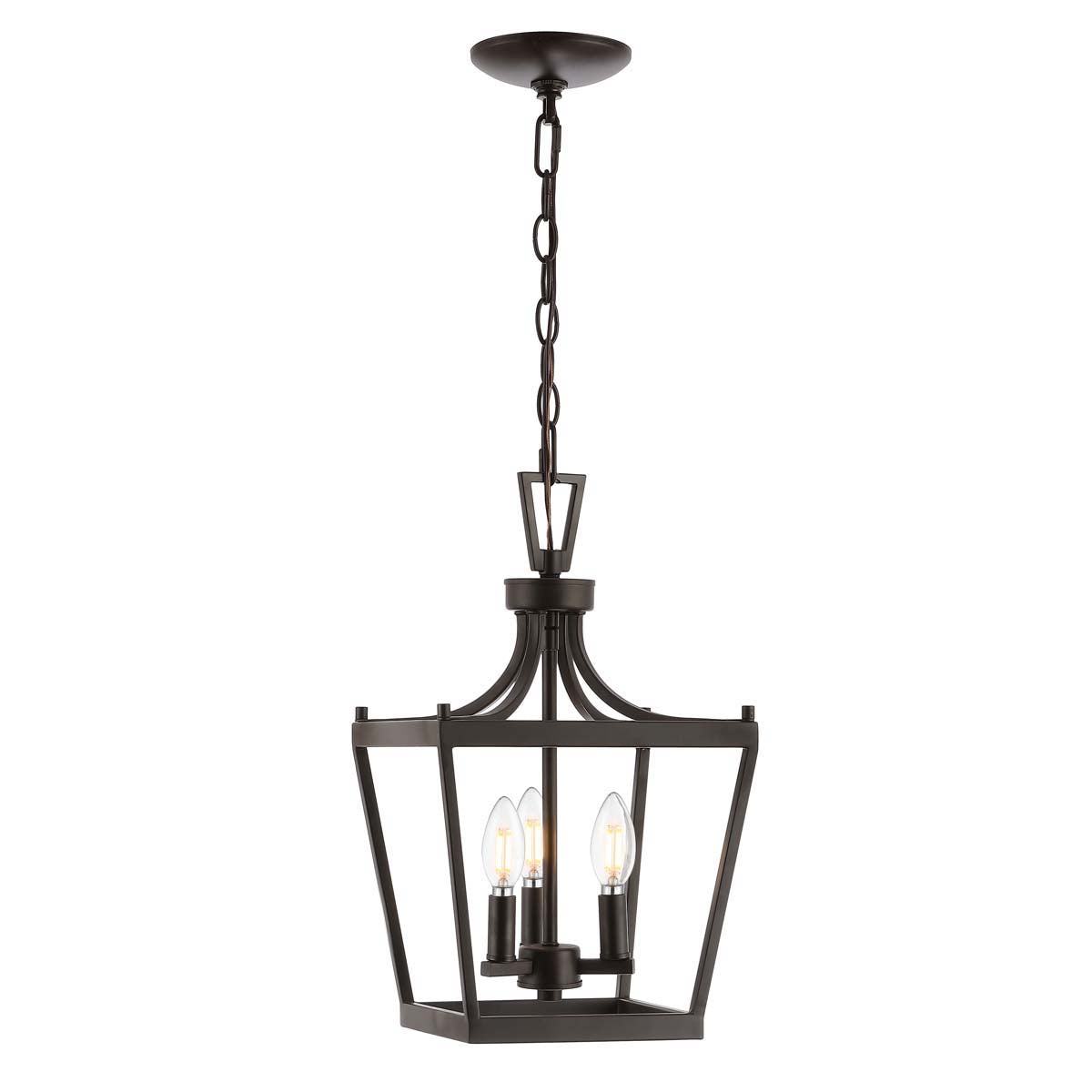Safavieh Larton 3Lt Pendant, PND4089 - Oil Rubbed Bronze (Black)