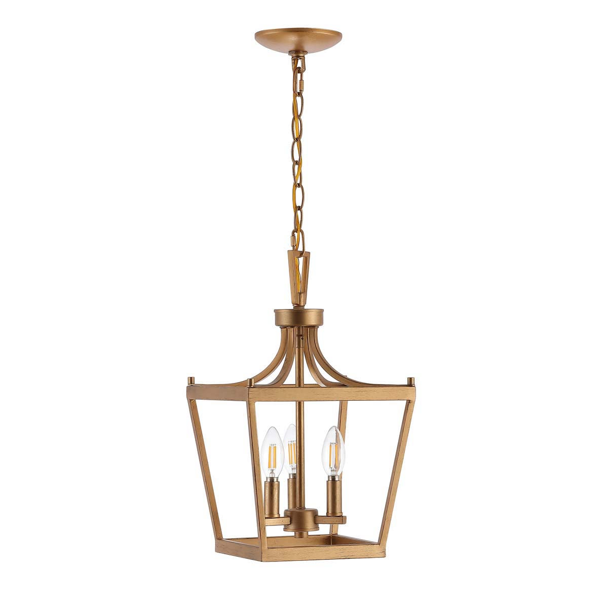 Safavieh Larton 3Lt Pendant, PND4089 - Gold Painted