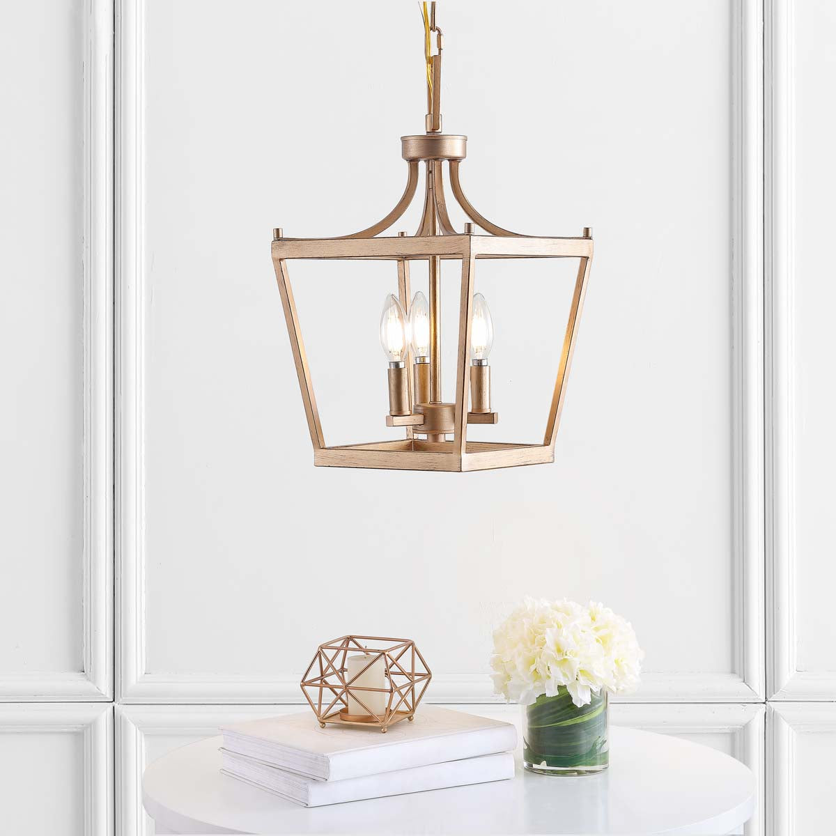 Safavieh Larton 3Lt Pendant, PND4089 - Gold Painted