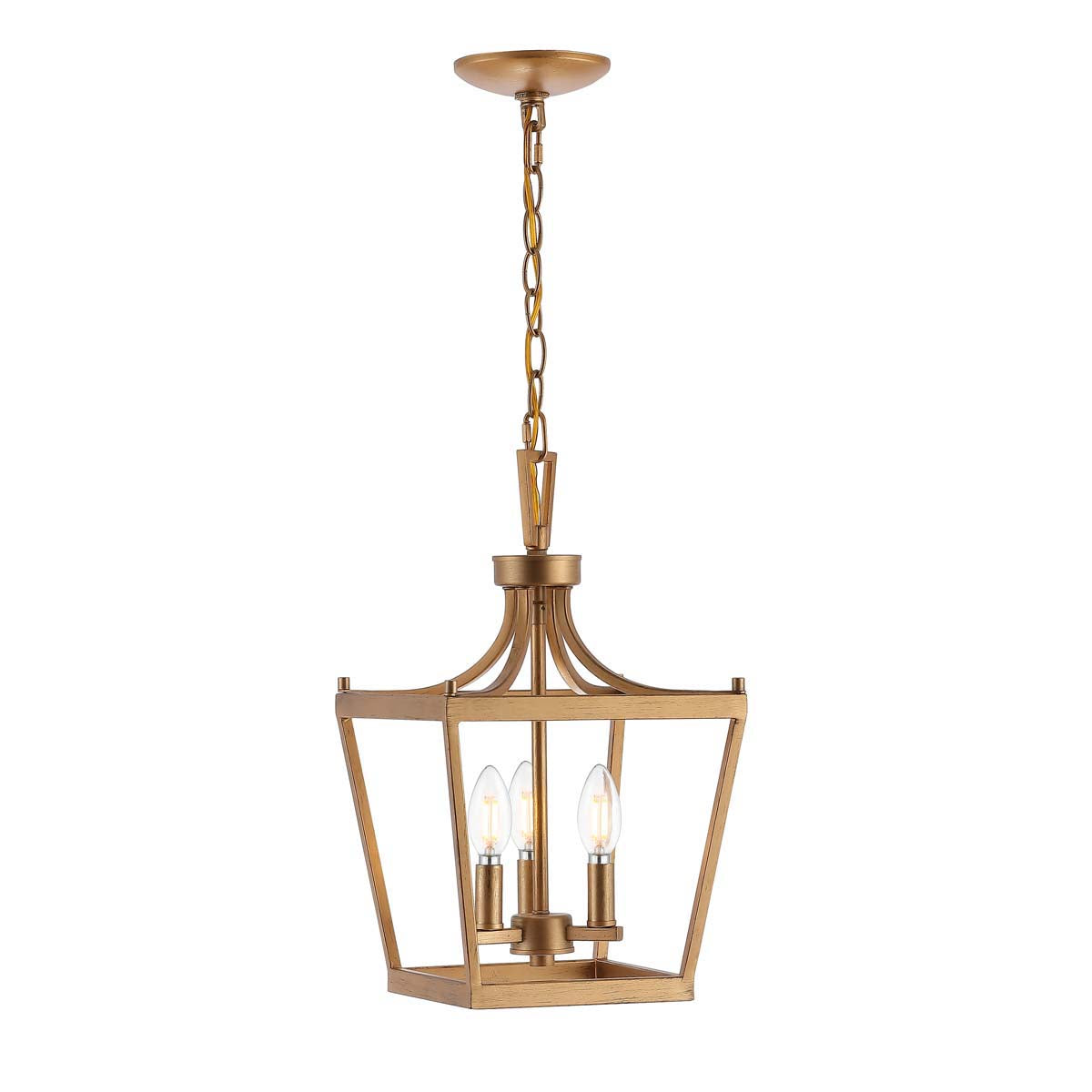 Safavieh Larton 3Lt Pendant, PND4089 - Gold Painted