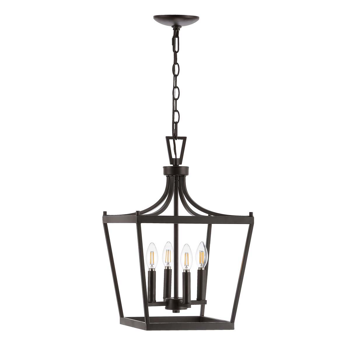 Safavieh Nichi 4Lt Pendant, PND4090 - Oil Rubbed Bronze (Black)