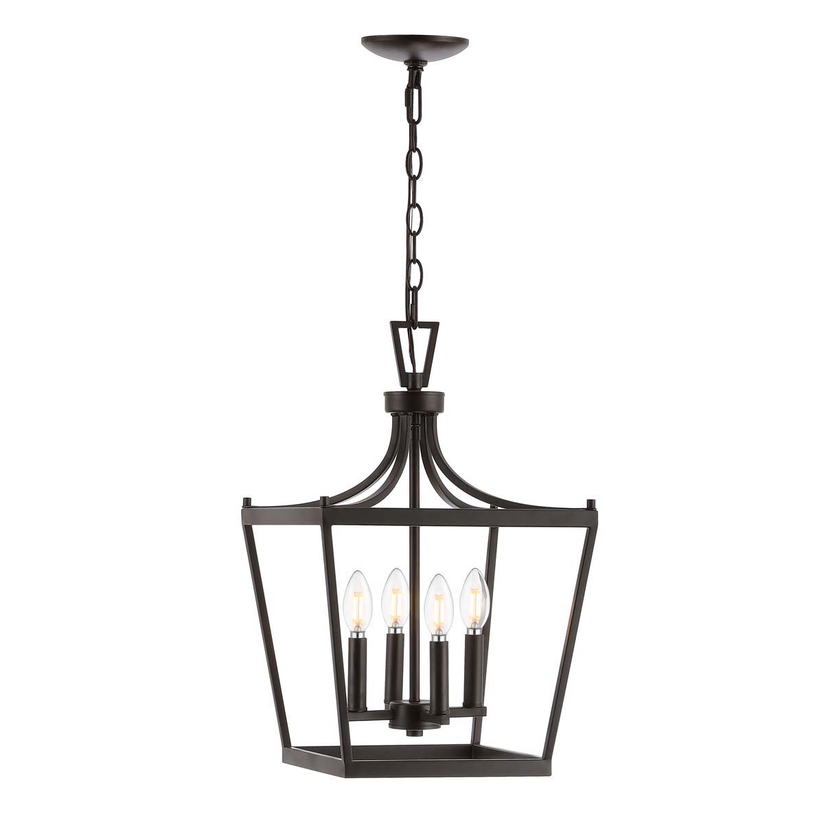 Safavieh Nichi 4Lt Pendant, PND4090 - Oil Rubbed Bronze (Black)