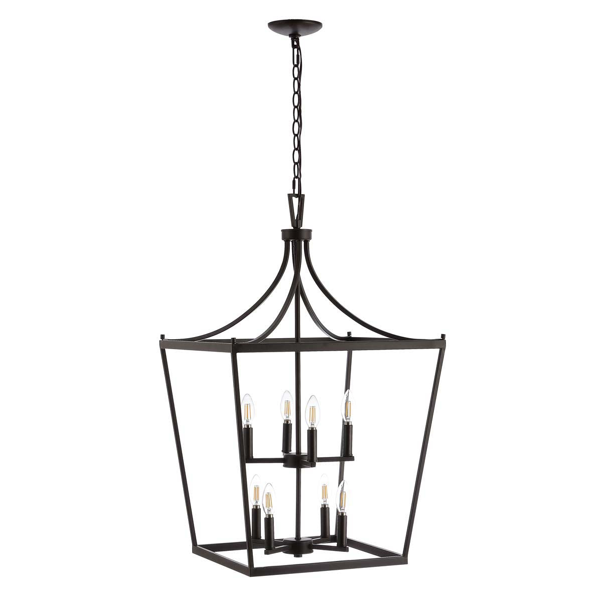 Safavieh Vallor 8Lt Pendant, PND4092 - Oil Rubbed Bronze (Black)