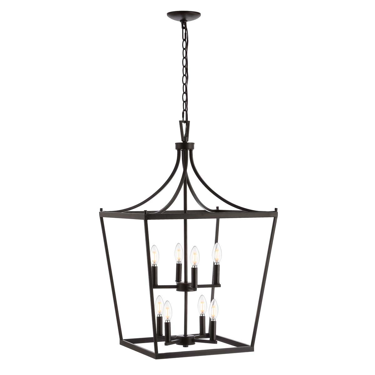 Safavieh Vallor 8Lt Pendant, PND4092 - Oil Rubbed Bronze (Black)
