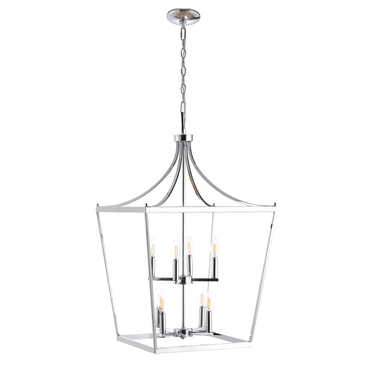 Safavieh Vallor 8Lt Pendant, PND4092 - Chrome