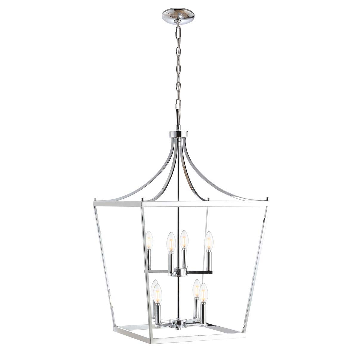Safavieh Vallor 8Lt Pendant, PND4092 - Chrome
