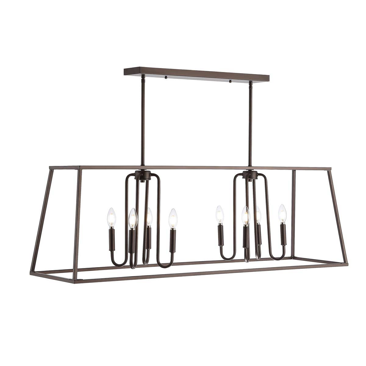 Safavieh Onia 8Lt Pendant, PND4095 - Oil Rubbed Bronze (Black)