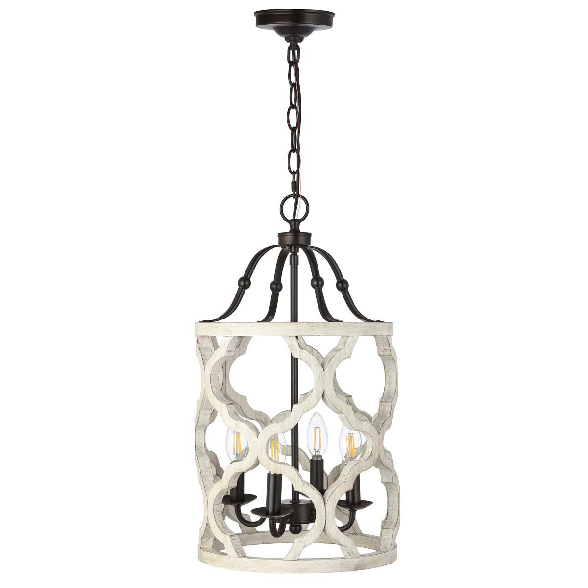 Safavieh Quinby Pendant, PND4098 - Oil Rubbed Bronze (Black) /White