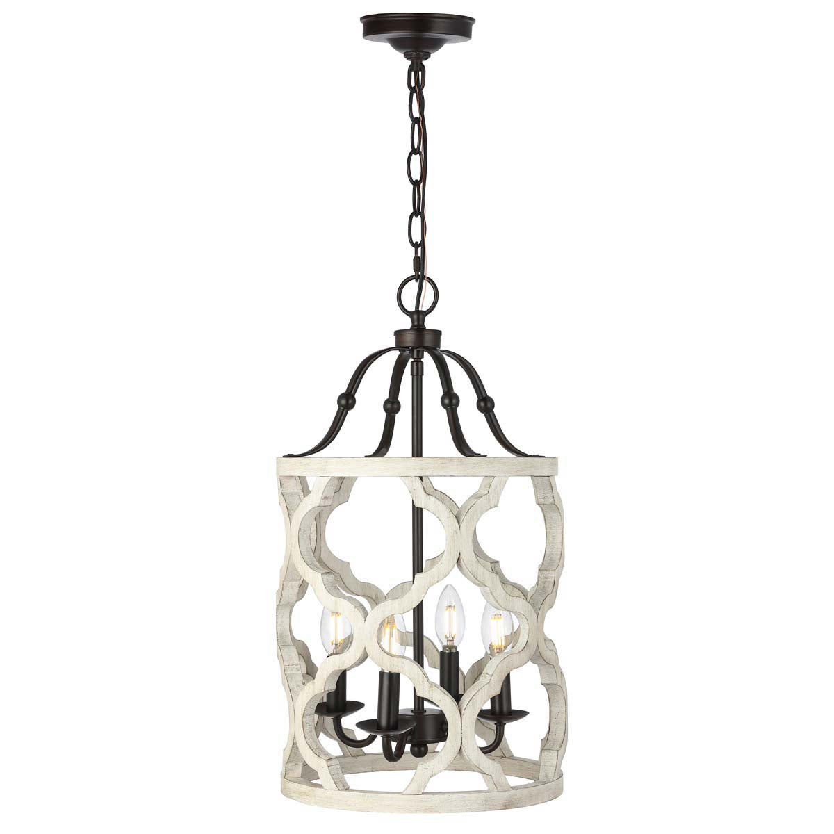 Safavieh Quinby Pendant, PND4098 - Oil Rubbed Bronze (Black) /White