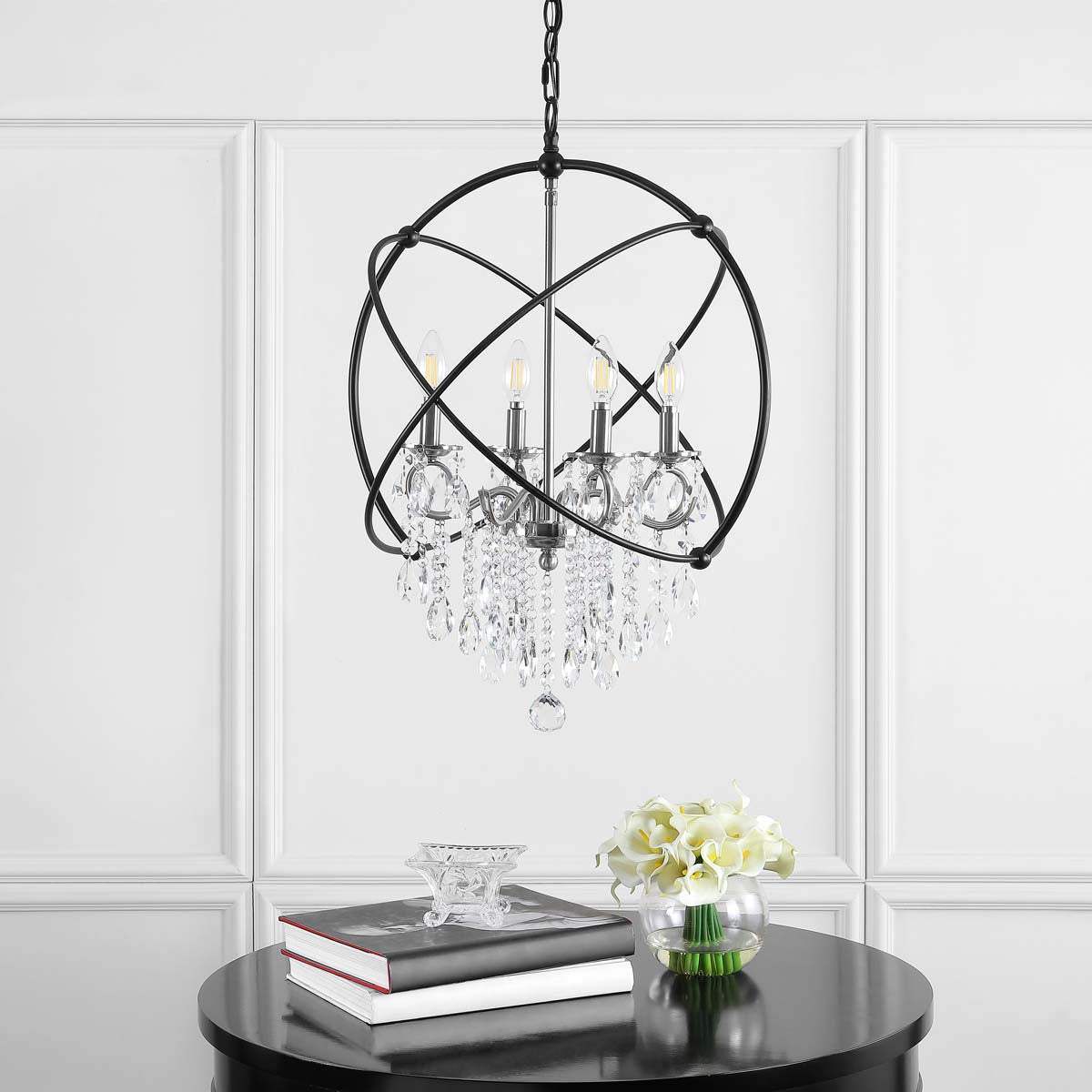 Safavieh Sabina Pendant, PND4101 - Nickel/Black