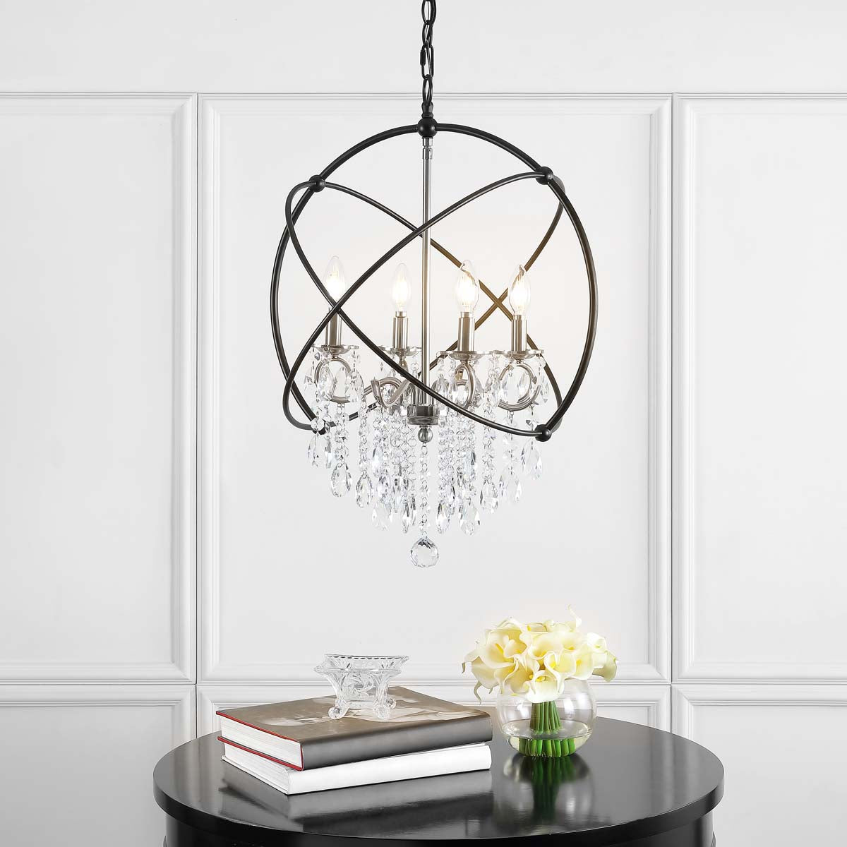 Safavieh Sabina Pendant, PND4101 - Nickel/Black